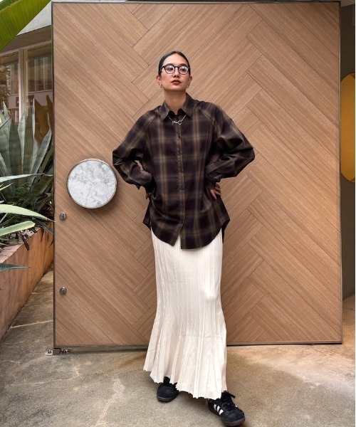 Ameri（アメリ） ロング スカート PLEATS CORSET KNIT SKIRT