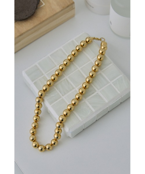 un/neu ネックレス BIGボールチェーンネックレス レディース