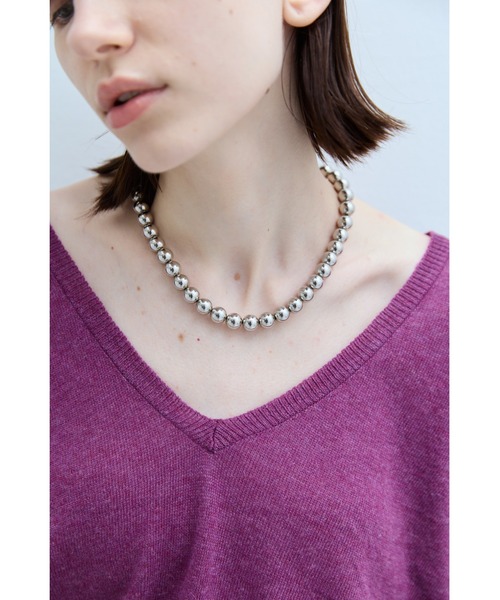 un/neu ネックレス BIGボールチェーンネックレス レディース