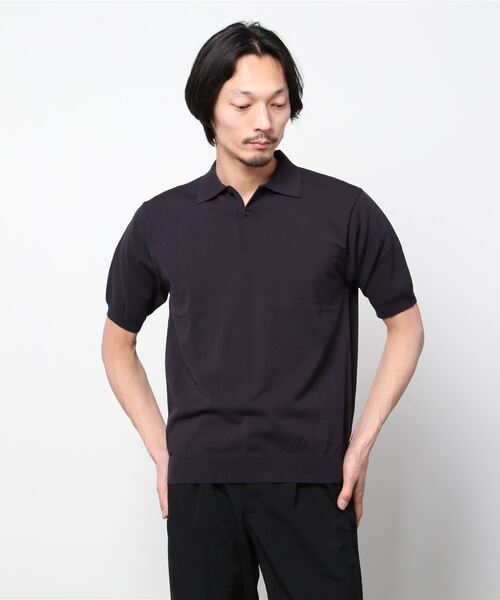 「UNITED ARROWS」 半袖ポロシャツ S ブラック メンズ_画像4