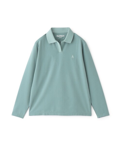 ゴルフ 「GOLF Women's」衿裏ロゴジャカード長袖ポロシャツ レディース_3
