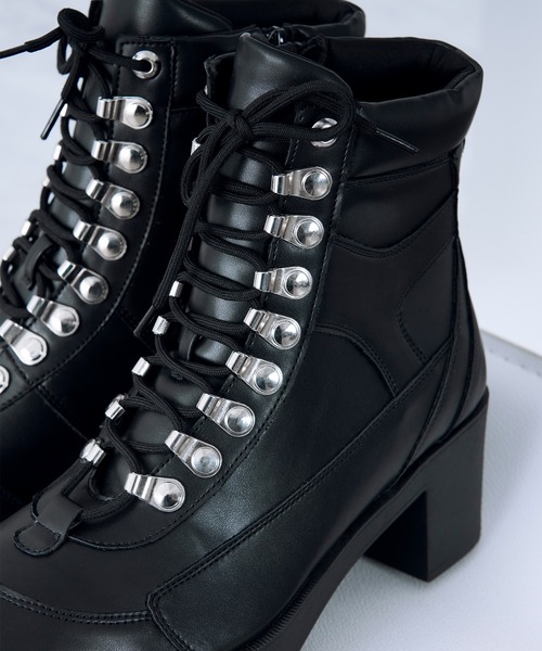 Ellno Loset（エルノロゼット） ブーツ メタルパーツレースアップ