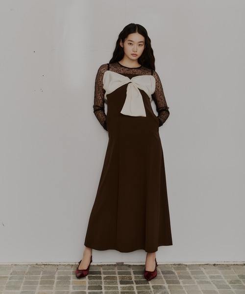 ANDRESD ドレス ビックリボンドレス / big ribbon dress : ZOZOTOWN
