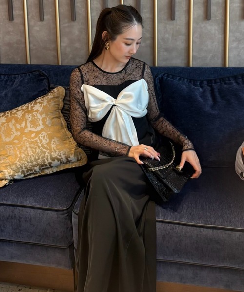 ANDRESD ドレス ビックリボンドレス / big ribbon dress : ZOZOTOWN