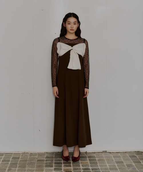 ANDRESD ドレス ビックリボンドレス / big ribbon dress : ZOZOTOWN