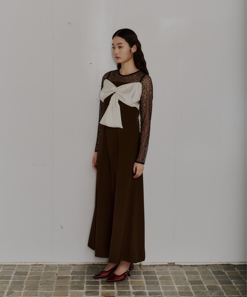 ANDRESD ドレス ビックリボンドレス / big ribbon dress : ZOZOTOWN