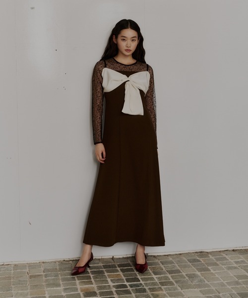 ANDRESD ドレス ビックリボンドレス / big ribbon dress : ZOZOTOWN