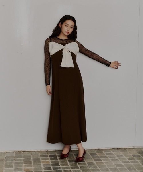 ANDRESD アンドレスド big ribbon dress リボンドレス ANDRESD パーティードレス ドレス ビックリボンドレス / big ribbon
