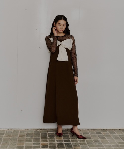 ANDRESD ドレス ビックリボンドレス / big ribbon dress : ZOZOTOWN