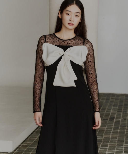 ANDRESD ドレス ビックリボンドレス / big ribbon dress : ZOZOTOWN