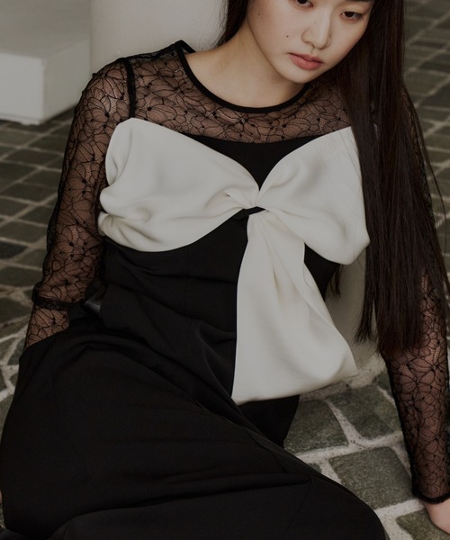 ANDRESD ドレス ビックリボンドレス / big ribbon dress : ZOZOTOWN