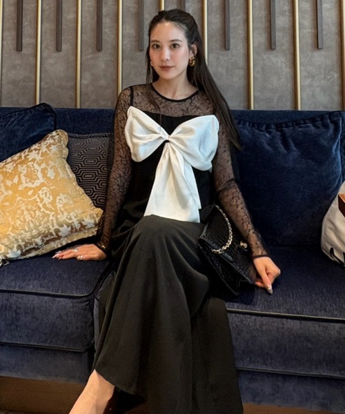 ANDRESD ドレス ビックリボンドレス / big ribbon dress : ZOZOTOWN