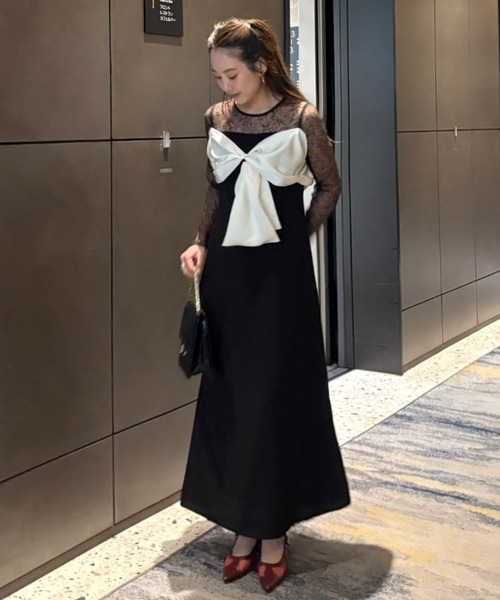 ANDRESD ドレス ビックリボンドレス / big ribbon dress : ZOZOTOWN
