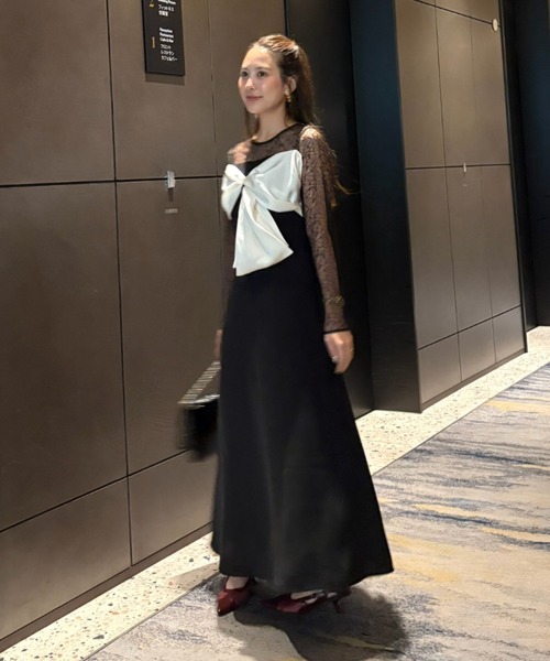 ANDRESD ドレス ビックリボンドレス / big ribbon dress : ZOZOTOWN