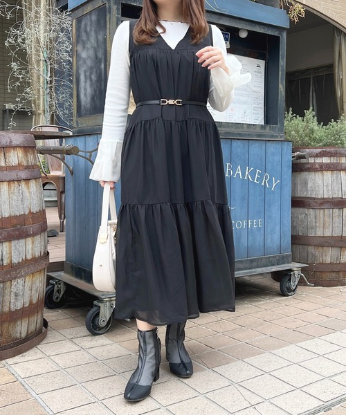 「apres jour」 ノースリーブワンピース X-LARGE アイボリー レディース_画像3