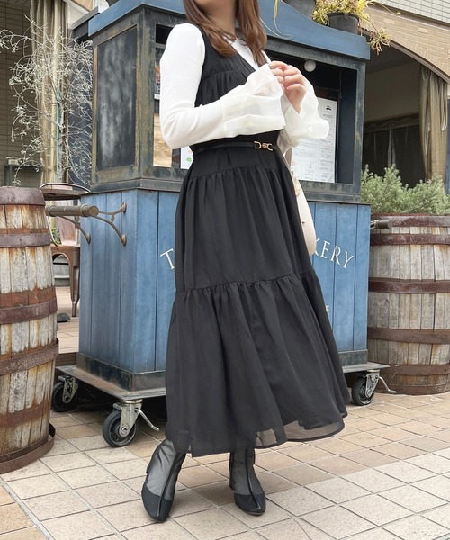 「apres jour」 ノースリーブワンピース X-LARGE アイボリー レディース_画像4