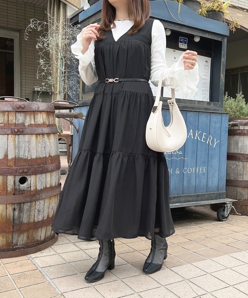 「apres jour」 ノースリーブワンピース X-LARGE アイボリー レディース_画像6