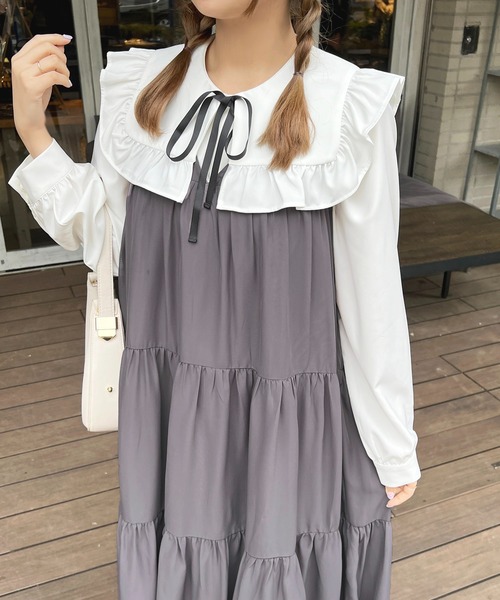 「apres jour」 ノースリーブワンピース X-LARGE アイボリー レディース_画像8