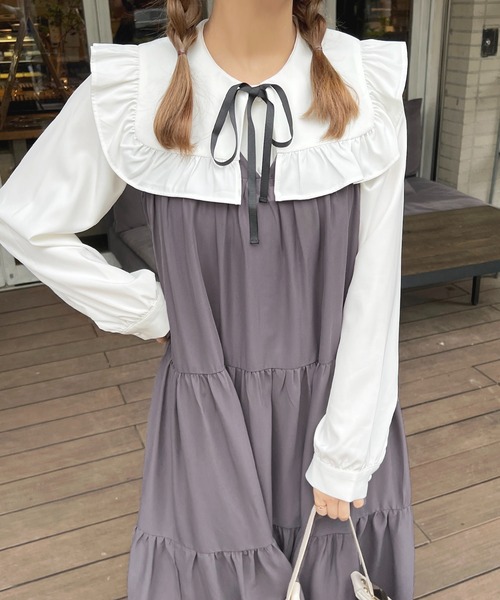 「apres jour」 ノースリーブワンピース X-LARGE アイボリー レディース_画像9