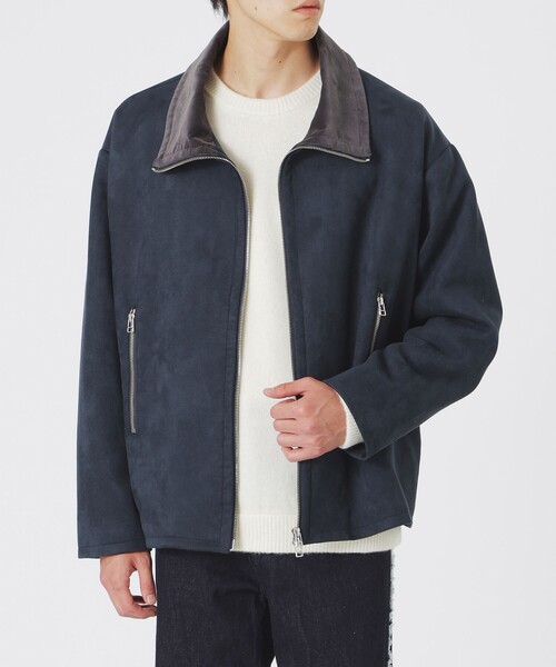 LOVELESS ブルゾン アウター スエードライクスタンドネックブルゾン