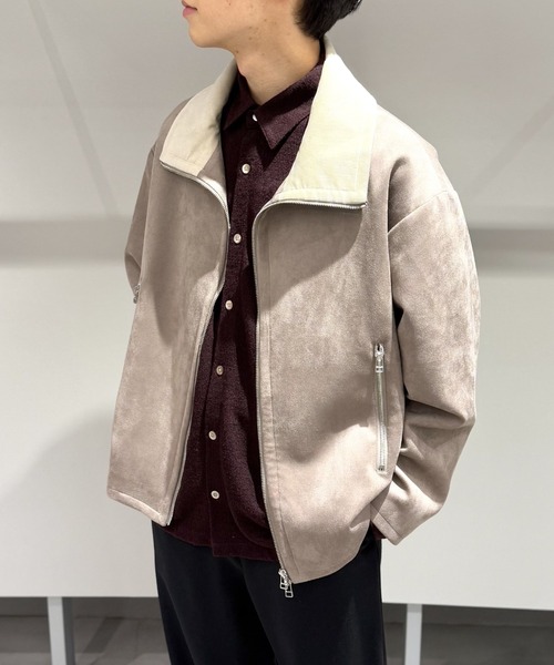 LOVELESS ブルゾン アウター スエードライクスタンドネックブルゾン