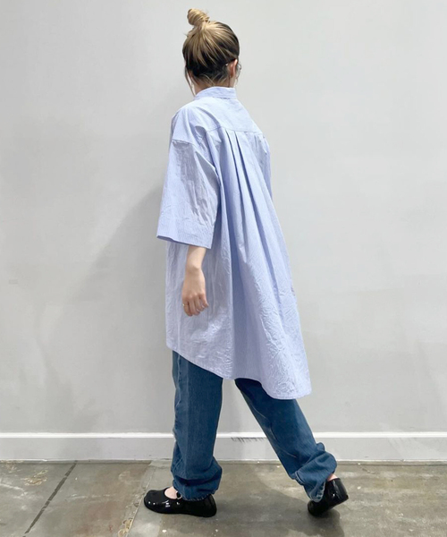 「JOURNAL STANDARD LUXE」 半袖シャツ - ブルー レディースの画像