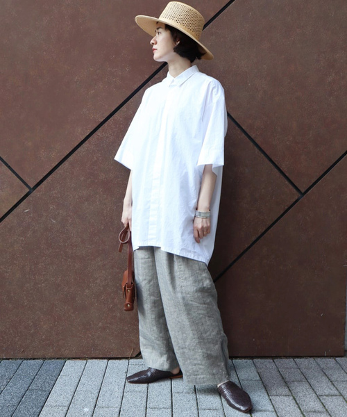 「JOURNAL STANDARD LUXE」 半袖シャツ - ブルー レディースの画像