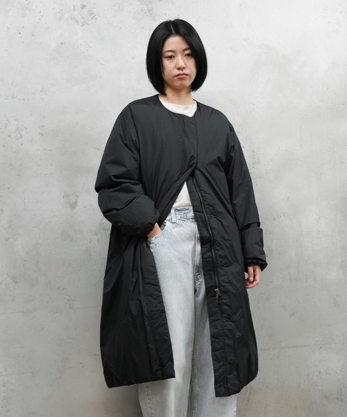 ジャケット・アウター NANGA NO COLLAR DOWN COAT BLACK NANGA（ナンガ） ダウンコート ダウンジャケット NO COLLAR DOWN COAT