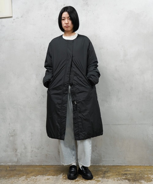 NANGA DOWN COAT ブラック レディース NANGA（ナンガ） ダウンコート ダウンジャケット NO COLLAR DOWN COAT