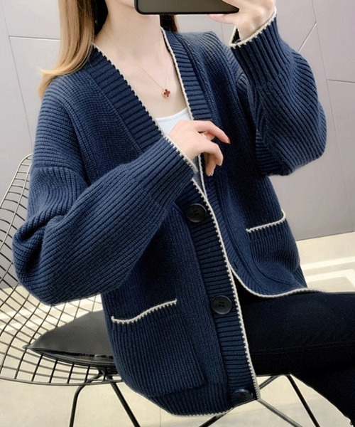 カーディガン Vネックニットカーディガン レディース : ZOZOTOWN Yahoo