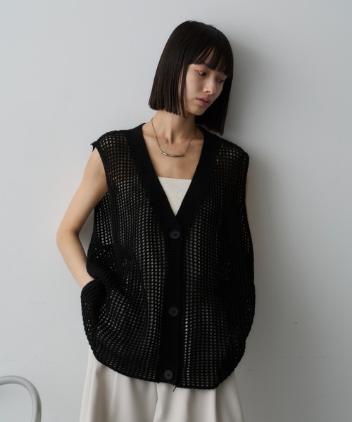 DFFUR. ニットベスト FREE ブラック レディース : ZOZOTOWN Yahoo!店