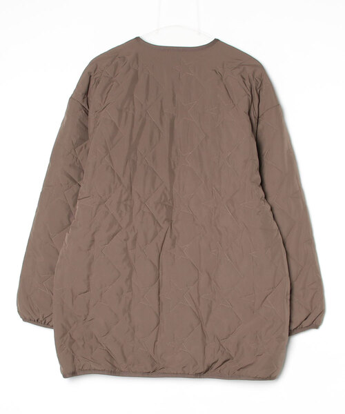 CONVERSE キルティングライナー付きノーカラーモッズコート 紺 コンバース CONVERSE（コンバース） ノーカラーコート コート CS キルトノーカラー