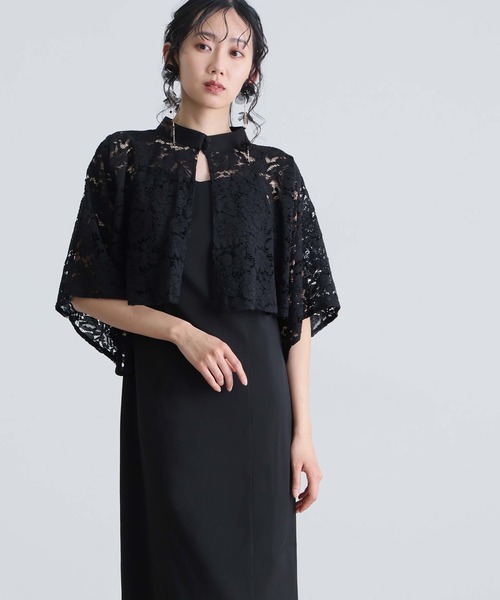 atlo by POUR VOUS ブラックパーティードレス atlo（アトロ） 「PourVous」コンビワンピース L ブラック レディース