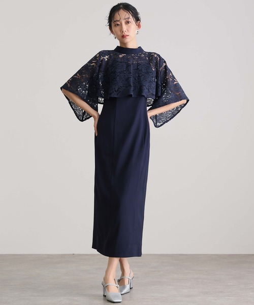 atlo（アトロ） 「PourVous」コンビワンピース L ブラック レディース