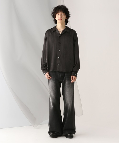 「HARE」 長袖シャツ MEDIUM グレー メンズ_画像8