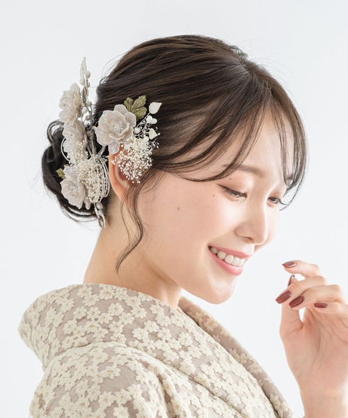 東京イギン　パール装飾 クラッチバッグ　コサージュ　髪飾り パリスキッズ □ コサージュ 髪飾り ヘアクリップ ブローチ パール