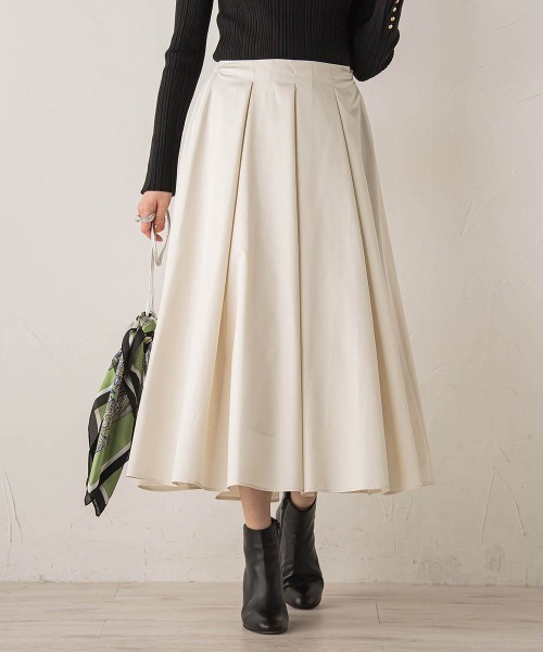 【NEW】ドロワットロートレアモン（Droite lautreamont）/タフタタックスカート≪洗濯機で洗える≫ Droite lautreamont（ドロワット・ロートレアモン） スカート タフタ