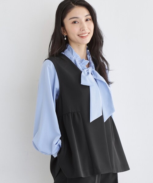 THE SHOP TK ベスト ジレ 「セットアップ可/洗濯機可/イージーケア/防