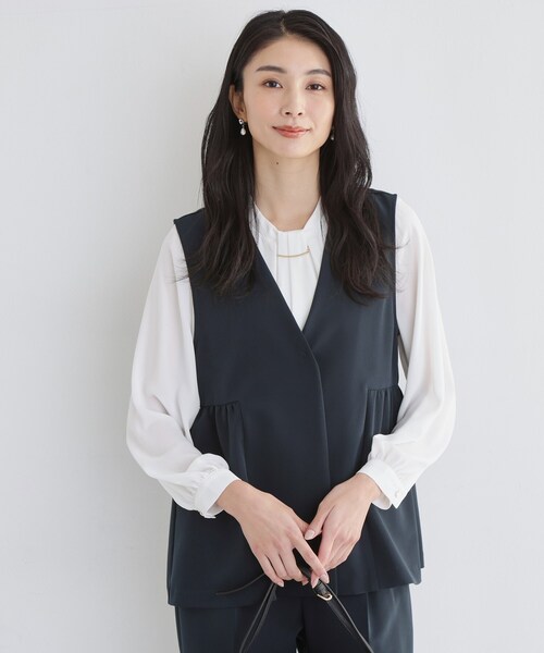 THE SHOP TK ベスト ジレ 「通勤・セレモニー」ダブルクロス