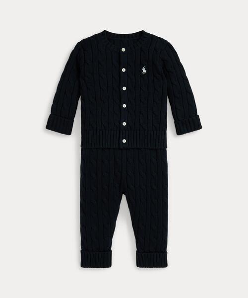 Polo Ralph Lauren Childrenswear ベビー ケーブルニット コットン 