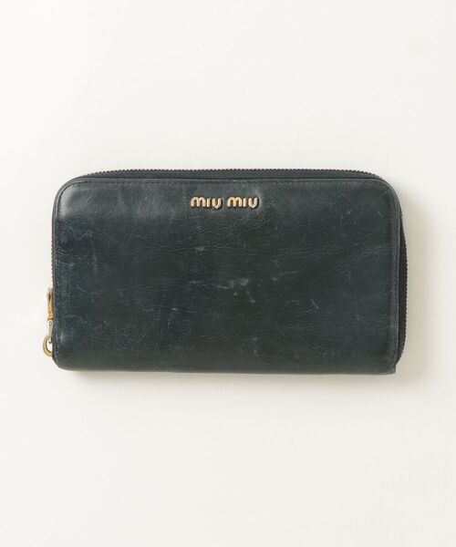 miu miu（ミュウミュウ） 財布 - ブルー レディース : ZOZOTOWN Yahoo