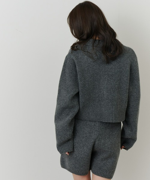 ハニー◆シルビアンヘッチ◆ウール！可愛いクロップド丈黒ニットカーディ！XS Secret Honey（シークレットハニー） ニット セーター ワンポイント