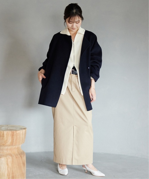 SLOBE IENA（スローブイエナ） ノーカラージャケット - ネイビー