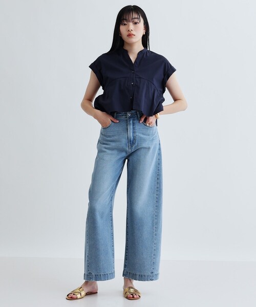 「GALLEST」 デニムパンツ 38 ホワイト レディース_画像2