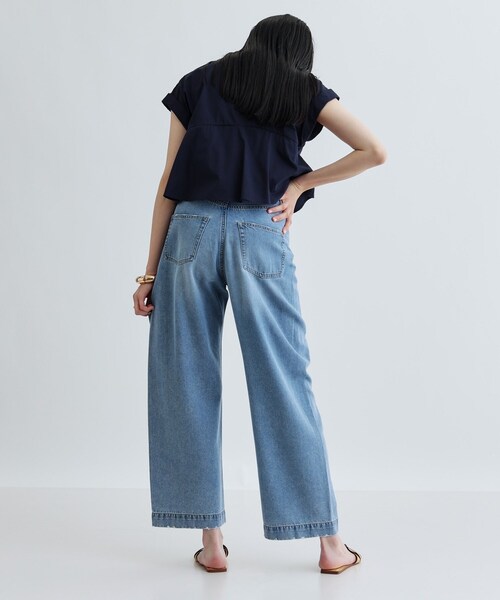 「GALLEST」 デニムパンツ 38 ホワイト レディース_画像3