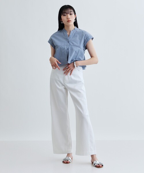 「GALLEST」 デニムパンツ 38 ホワイト レディース_画像9