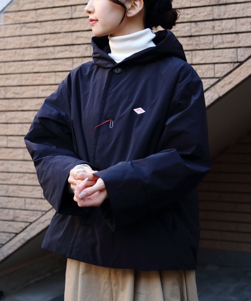 DANTON ジャケット　レディース38 Danton（ダントン） ノーカラージャケット 38 ネイビー レディース