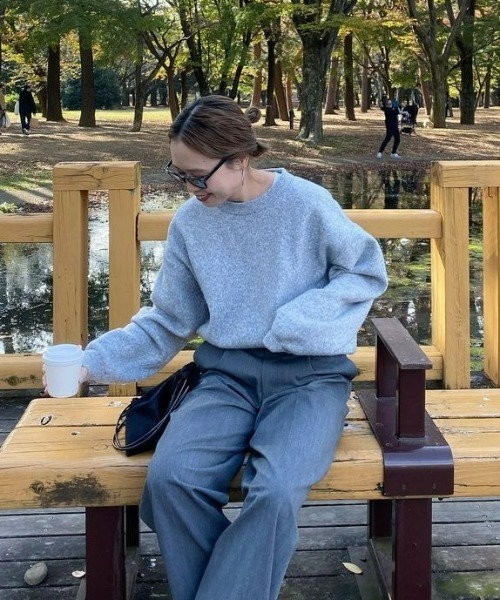 「CIAOPANIC TYPY」 長袖ニット LARGE サックスブルー メンズ_画像4