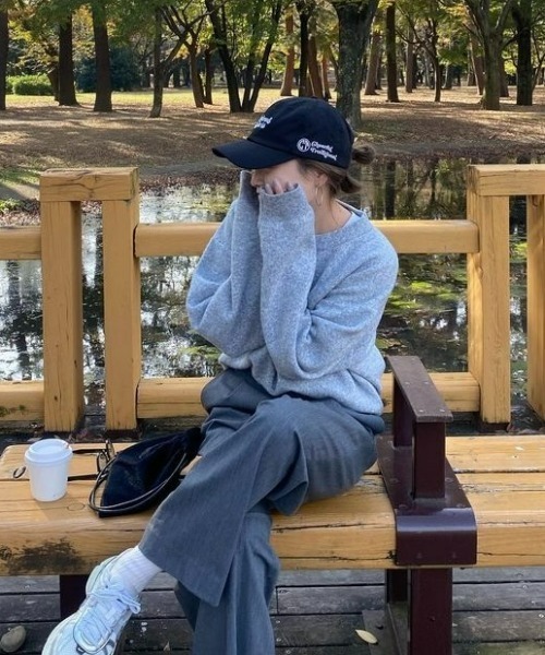 「CIAOPANIC TYPY」 長袖ニット LARGE サックスブルー メンズ_画像5