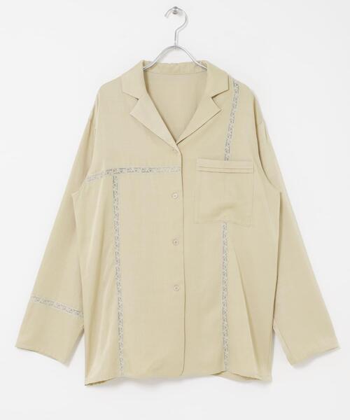 KBF オパールペイズリーシャツ ((beige)) KBF（ケイビーエフ）の「オパールペイズリーシャツ（シャツ/ブラウス